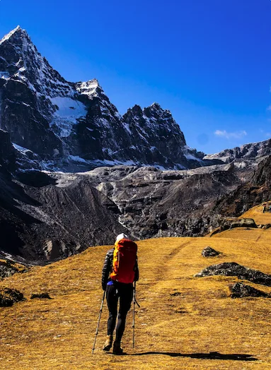 Adventurers trekking through Himalayan landscape with Nepal Tour and Trek