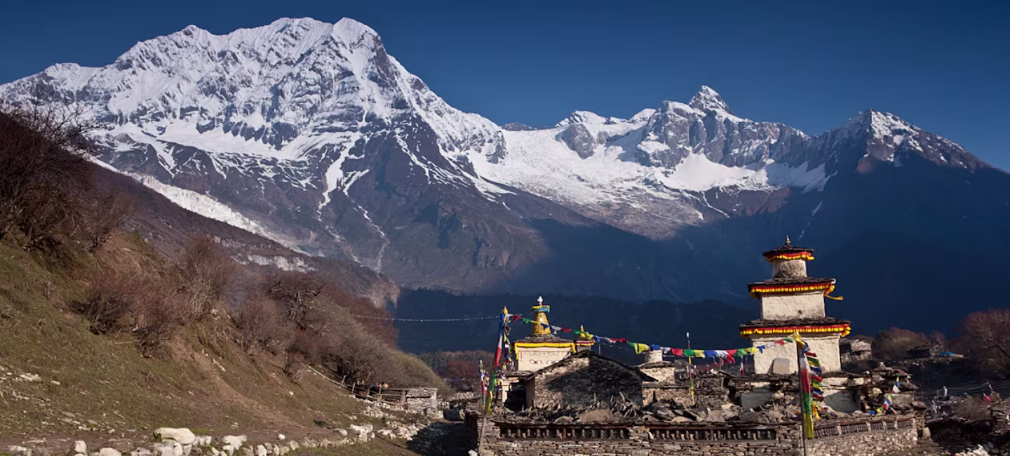 Tsum Valley Trek with views of the Himalayas